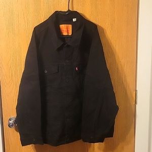 Mens big and tall levi's black denim trucker jacket size 5x used great condition